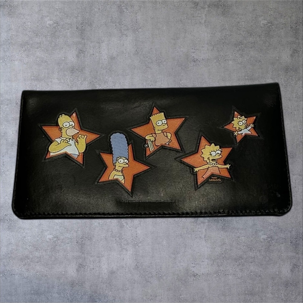 Rare The Simpsons Checkbook Holder Unisex‎ Black Excellent 2002 Vintage